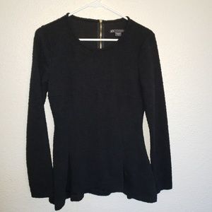 Armani Exchange Black Lace Peplum